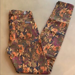 7 For All Mankind Dark Floral Jean